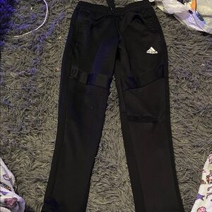 Adidas Kids Black Joggers with Logo